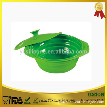 Kitchen Folding Mesh Strainer Vegetable Collapsible Silicone salad bowl